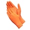 American Safety Glove Disposable Gloves, 7 mil Palm, Latex, Powdered, M, 100 PK, Orange 5113 - alternate 7